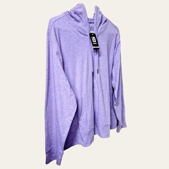 IDEOLOGY Women's Plus Size Purple Hooded Light Jacket. - Picture 3 of 12